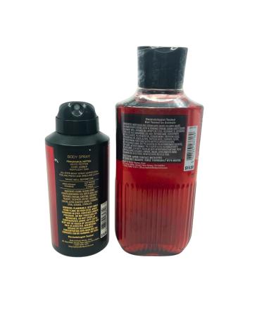 Bath and Body Works Holiday Gift Set for Men - Bourbon Body Wash & Deodorizing Spray - Full Size (Red/Black) | Perfect International Shipping Gift - Buy Online on GoSupps.com