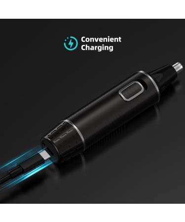 Buy Electric Nose Hair Trimmer - Painless Portable & Rechargeable | Professional Eyebrow & Nose Trimmer for Men & Women - IPX7 Dual Edge Blades SV01 - Buy Online on GoSupps.com