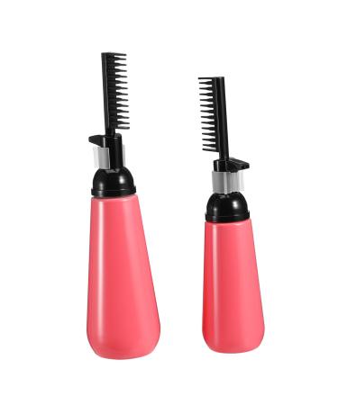INOOMP 2 pi ces Bouteilles Applicatrices Teinture Cheveux avec Peigne Racines Distributeurs Plastique pour Coloration et Soin Capillaire Domicile