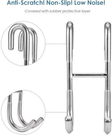 Simtive 12-Inch Shower Squeegee Set with Hooks | Ideal for Shower Doors, Mirrors, and Windows | Silver Finish - Buy Online on GoSupps.com