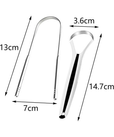 Stainless Steel Tongue Cleaners - 4 Pack for Fresh Breath & Oral Health | Reusable U-Shaped & Open Design - Buy Online on GoSupps.com