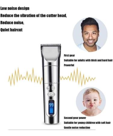 Buy Professional Cordless Hair Clippers for Men - Titanium & Ceramic 3 Speed Settings LCD Display | Best Barber Clippers - Buy Online on GoSupps.com