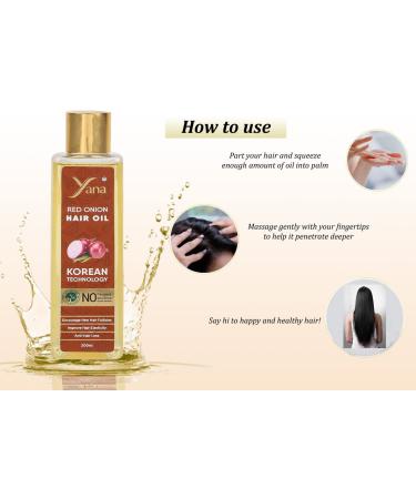 Yana Red Onion Hair Oil for Hair Fall Control | Korean Technology | Buy Internationally - Buy Online on GoSupps.com