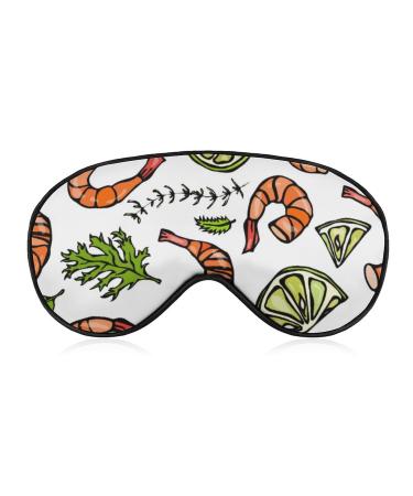 Shrimp and Prawn Sleep Mask Eye Cover for Sleeping Blindfold with Adjustable Strap Blocks Light Night Travel Nap for Men Women