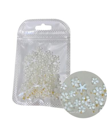 White Flower Nail 3D Flower Nails Art Resin Nails Supplies Manicure Accessories Nail Decorations 3d Flower Nails Art White Flower Nail Jewelry Accessories