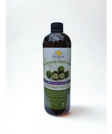 Evia Grace All natural 100% Black Jamaican Castor oil 16 oz Cold pressed pure and natural