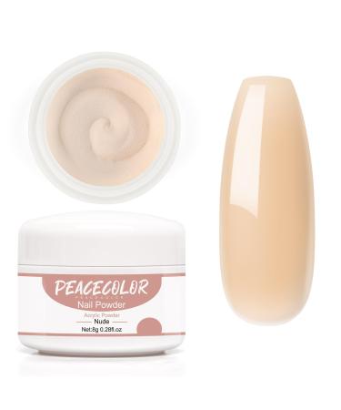 PEACECOLOR 8G Nude Acrylic Powder Professional Acrylic Nail Powder Polymer for Acrylic Nail Extension Carving Nails No Nail Lamp Needed for Home and Salon Use color 157