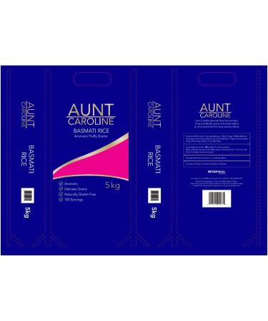 Aunt Caroline Basmati Indian Rice Aromatic Fluffy Delicate Grains Pack of 5kg - Buy Online on GoSupps.com