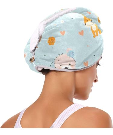 Buy Cute Cartoon Animal Hair Towels 2 Pack Super Absorbent Quick Dry Hair Turbans for Women & Girls - Buy Online on GoSupps.com