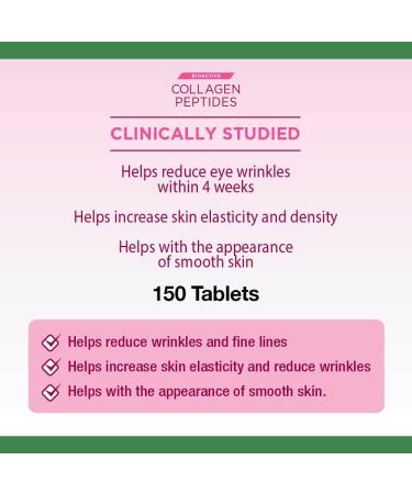 Nature's Bounty Bioactive Collagen 2500mg Peptides Helps Reduce Wrinkles Clinically Studied 150 Count - Buy Online on GoSupps.com