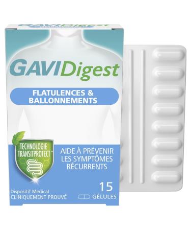 GAVIDigest Flatulences et Ballonnements 15 g lules sans gluten sans lactose GAVIDigest Flatulences & Ballonnements x 15