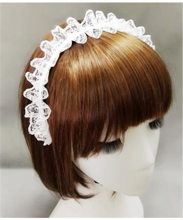 Handmade Gothic Lolita Cosplay Maid Black and White Lace Hair Accessory Headband - Buy Online on GoSupps.com