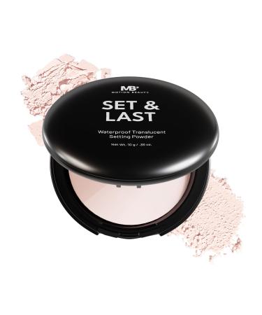 Set & Last: Waterproof Setting Powder Pressed Sweat Proof Translucent Lightweight Powder Match any Skin Tone Designed for Active Workouts Long Lasting Gym Makeup 0.35 Fl Oz