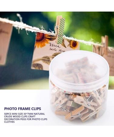Tyenaza 50pcs Mini Natural Raw Wood Clips - 35x7mm Craft Decoration Clips for Photos & Clothes - Ideal for DIY Projects - Buy Online on GoSupps.com