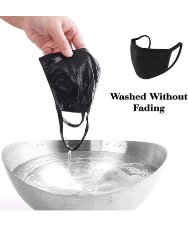3 Pack Black Protect Cover Bandana Balaclavas | Cotton Anti-dust Mouth Cover Face Mask | For Men & Women | 2-Layer Reusable Fashion Washable Cover - UK SELLER (Pack 3 Black) - Buy Online on GoSupps.com