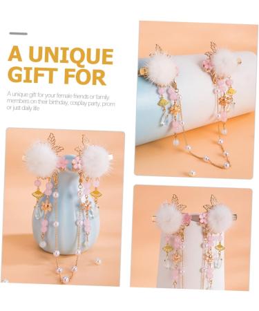 FRCOLOR Pearl Hairpin forehead ornament lolita hair clip tassel hair clip japanese hair clip flower hair barrettes japanese hair pin Hanfu Hair Clip alloy tassel hairpin Miss - Buy Online on GoSupps.com