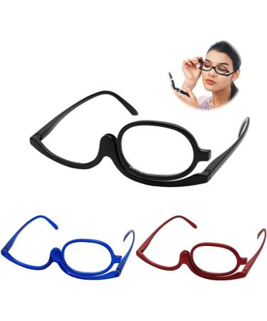 Queenbox Fashion Makeup Readers - +4.0 Magnifying Flip Down Glasses for Eye Makeup | Stylish Cosmetic Monoculars Available for Global Shipping - Buy Online on GoSupps.com
