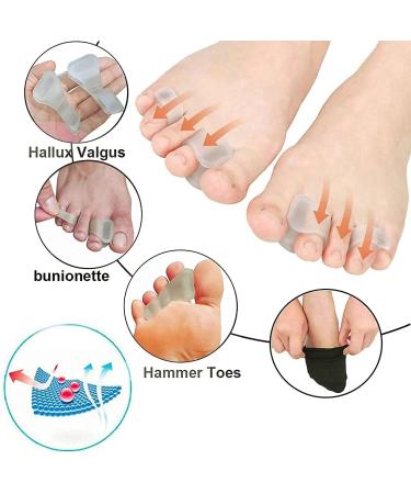 Gel Toe Separators 4-Pack | Correct Hammer Toes & Overlapping Toes | Pain Relief for Men & Women - Buy Online on GoSupps.com