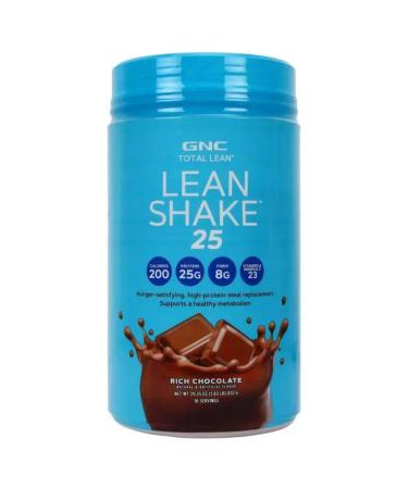 GNC Total Lean Rich Chocolate Shake 29.3 oz - 25 Grams of Protein