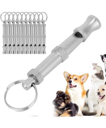 10PCS Dog Training Whistle Professional Adjustable Pitch Stainless Steel Pet Whistle for Recall and Stop Training and Pet Behavior Control - Buy Online on GoSupps.com
