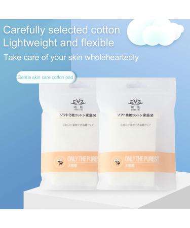 90Pcs/Bag Breakpoint Design Cotton Pad High Water Absorption Non Woven Fabric Disposable Facial Cleanser Pad Skin-Friendly Multi-Use As Makeup Remover & Cleansing Towelettes For Daily Use - Buy Online on GoSupps.com