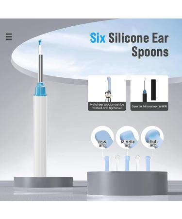 AVM WiFi Wireless Ear Wax Removal Kit - 1080P FHD Ear Camera 8 Ear Picks App Control IP67 Waterproof for Adults Kids & Pets (White - Buy Online on GoSupps.com
