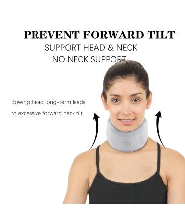 Adjustable Neck Brace for Neck Pain Relief - Foam Cervical Collar for Neck Support, Spinal Discomfort, and Injuries - Grey M - Buy Online on GoSupps.com