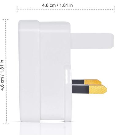 Buy UK 2 Pin to 3 Pin 1A Fuse Adapter Plug for Shaver & Toothbrush - International Shipping Available - Buy Online on GoSupps.com