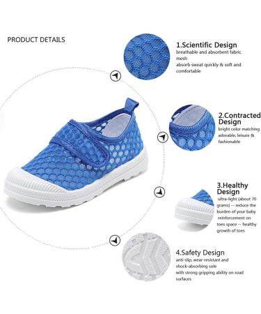 CIOR Kids' Breathable Mesh Water Shoes | Slip-on Sneakers for Running & Pool | Toddler/Kids 6.5 Blue-20 - Buy Online on GoSupps.com