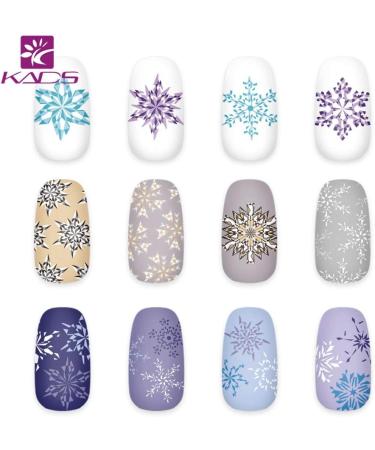 KADS Christmas Nail Art Stamp Plate CH010 - Colorful Snowflake Stencil Template - Buy Online on GoSupps.com