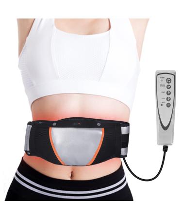 Vinteky slimming belts portable abdominal muscles belt with portable pockets for belly massage belt training device for men and women gifts & more effective (black)