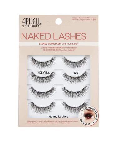 Ardell Strip Lashes Naked Lashes #420, 4 Pairs x 1-Pack 4 Pair (Pack of 1) Naked Lashes 420
