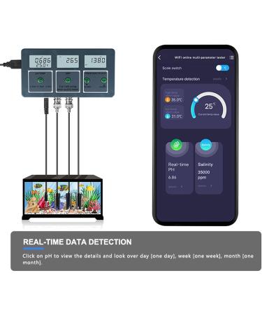 Buhb Water Quality Monitor Multifunctional WiFi Aquarium Meter | Remote Monitoring & Automatic Data Storage (EU Connector 230V) - Buy Online on GoSupps.com
