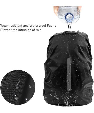 LAMA 2 Pack Waterproof Backpack Rain Cover - Reflective Rucksack Protector for Outdoor Activities | Black Medium - Buy Online on GoSupps.com