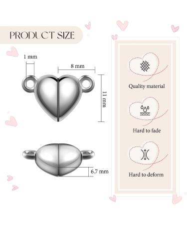 48-Piece Heart Shaped Magnetic Clasps for Jewelry - Gold & Silver Bracelet Closures | DIY Wedding Jewelry Accessories - Buy Online on GoSupps.com