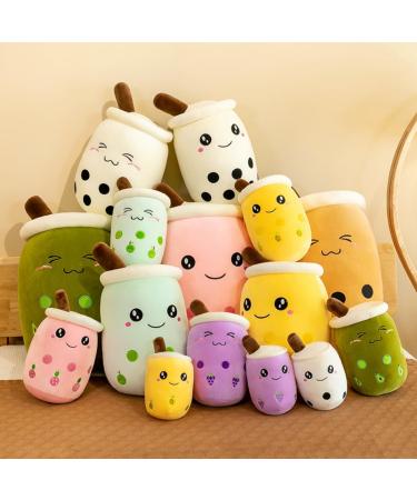 SPIRITUDE 2Pcs Boba Plush Strawberry & Pineapple Stuffed Bubble Tea Plushies - 9.4 Inch Huggable Cushion Gift for Girlfriend - Adult Milk Tea Cup Shaped Plush - Buy Online on GoSupps.com