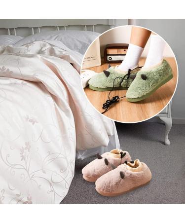 USB Heating Slippers | Adjustable Temperature Plush Cozy Anti-Slip Winter Foot Warmers for Men & Women | Gray Size 42-43 - Buy Online on GoSupps.com