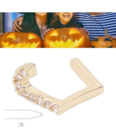 Hip Hop Tooth Removable Teeth Brace Decoration for Costume Party with Unique Appearance (Gold) J Gold - Buy Online on GoSupps.com