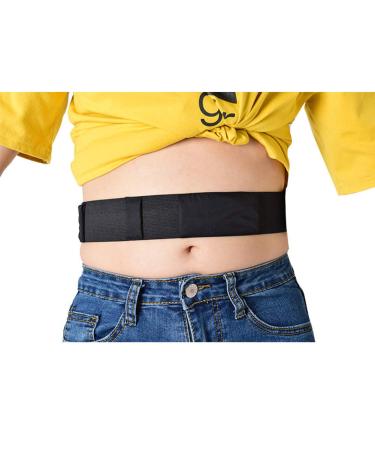 Peritoneal Dialysis Catheter Protection Belt G-Tube/GJ Tube Holder PD Catheter Tube Support Band - Black (Medium)