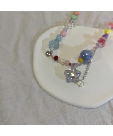 Egirl Jewelry: Colorful Beads Pendant Necklace DIY Y2K Star Charm Choker for Women | Punk Accessories | International Shipping - Buy Online on GoSupps.com