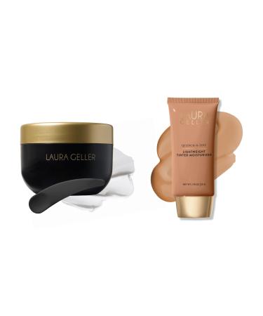 LAURA GELLER Quench-n-Tint Hydrating Lightweight Tinted Moisturizer + Cold Cream Cleanser medium-deep
