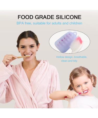 V-TOP Electric Toothbrush Head Cover 5 Pack - Silicone Toothbrush Covers for Travel and Home - Rose Red/Pink/Green/Clear/Blue - Buy Online on GoSupps.com
