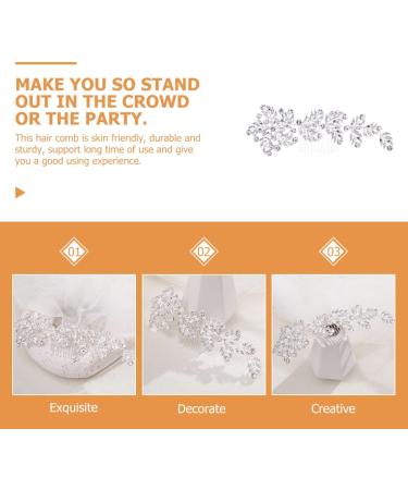 FRCOLOR bridal headwear bride headpieces for wedding bridal headpiece bridal rhinestone insert comb rhinestone headpiece alloy dinner party hair Comb - Buy Online on GoSupps.com
