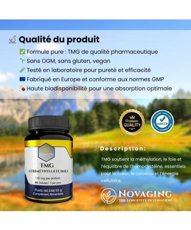 TMG (Trimethylglycine) 700 mg 90 G lules - Antioxydant - 100% Vegan - Fortement dos - Haute absorption - Test sans additifs OGM ni allerg nes. - Buy Online on GoSupps.com