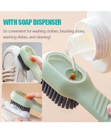 2 in 1 Multifunction Cleaning Brush Cleaning Brush with Soap Dispenser for Shoes Cleaning with Encrypted Soft Hair Ergonomic Non-Slip Handle Press Out Liquid Laundry Brush (D 1PCS) D 1PCS - Buy Online on GoSupps.com
