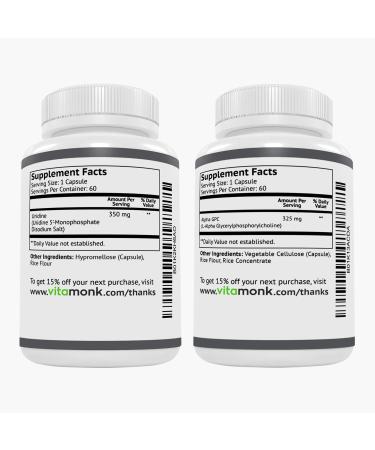 Alpha GPC and Uridine Stack - Mr Happy Stack for Cognitive Support and Dopamine Receptor Health - Pure Choline and Uridine Monophosphate Blend - Buy Online on GoSupps.com
