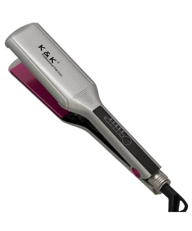 K&K 2.16 inch Extra-Wide 3D Floating Tourmaline Ceramic Hair Straightener Plates for All Hair Types 250°F-450°F MCH Flat Irons 30S Instant Heat up Dual Voltage - Buy Online on GoSupps.com