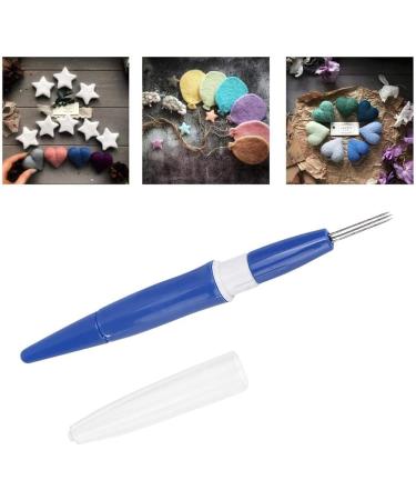 Felting Needle Embroidery Punch Pen Set - 3 Fine Needles - Wool Felting Supplies - DIY Crafting (Blue) - Buy Online on GoSupps.com