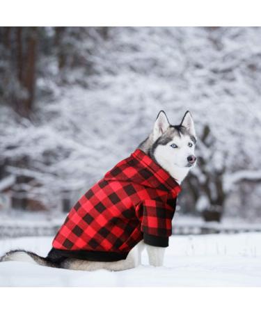 Blaoicni Plaid Dog Hoodie Sweater for Medium Dogs - Warm & Soft Coat for Cat Puppy - XL - Buy Online on GoSupps.com