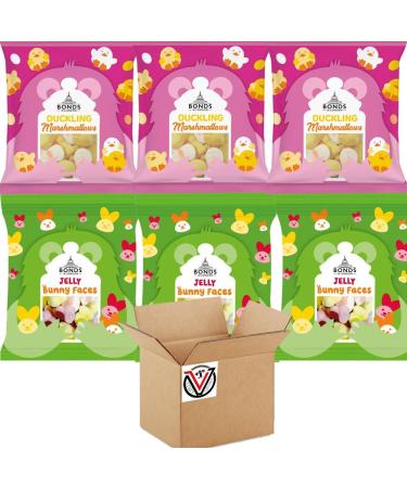 06 x Mixed Bonds Duckling Marshmallows 80g Jelly Bunny Faces Bag 100g (3 Bag in each type) | Ideal for Easter Treat - Buy Online on GoSupps.com